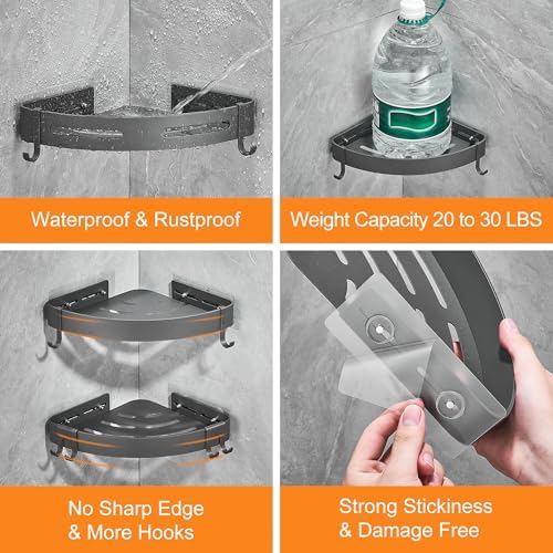 DUFU Adhesive Corner Shower Caddy - Image 3