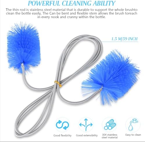 Flexible Long Drain Brush Set, Premium 3 Piece Kit - Image 2