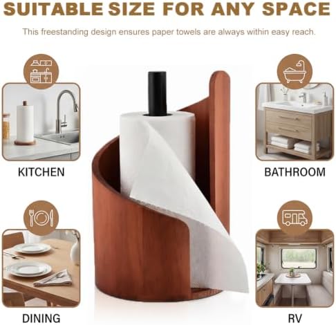 Wooden Paper Towel Holder, Mountain Paper Towel Holder - Image 4