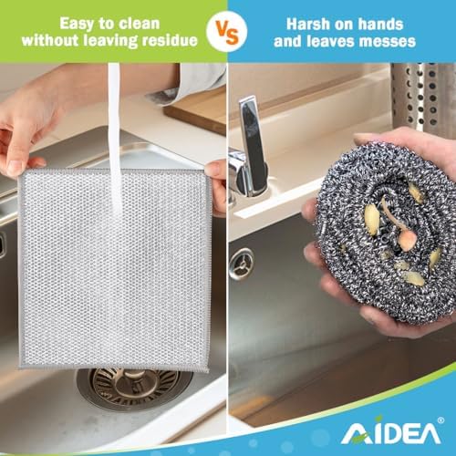 AIDEA Non Scratch Wire Dishcloth 24PK, Dish Cloths - Image 6