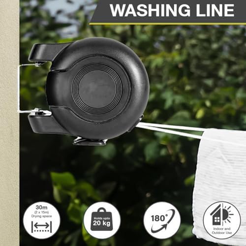 Retractable Double Clothesline – 49 ft x 2 Heavy Duty Clothes Line - Image 6