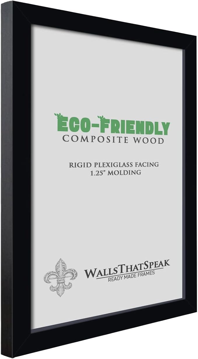 wallsthatspeak 17x21 Black Picture Frame for Puzzles Posters Photos or Artwork