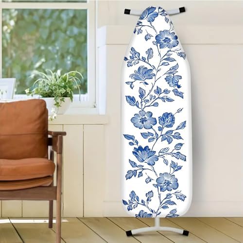 Nuxovilar Blue Floral Vines Ironing Board Cover 15x54 Polyester - Image 2