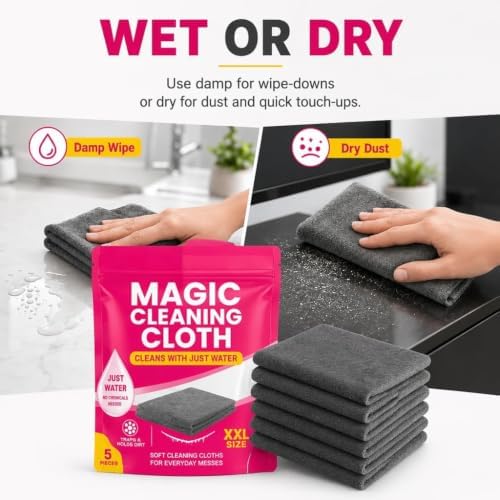 Genie Cloth Magic Cloth, Thick Microfiber, Streak‑Free - Image 2