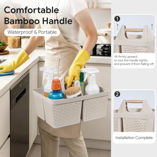 UUJOLY Portable Plastic Shower Caddy Basket - Image 2