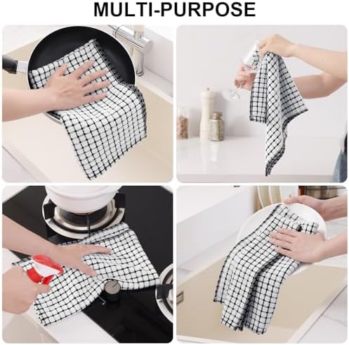 Kitinjoy Cotton 12 Pack Terry Kitchen Towels - Image 4