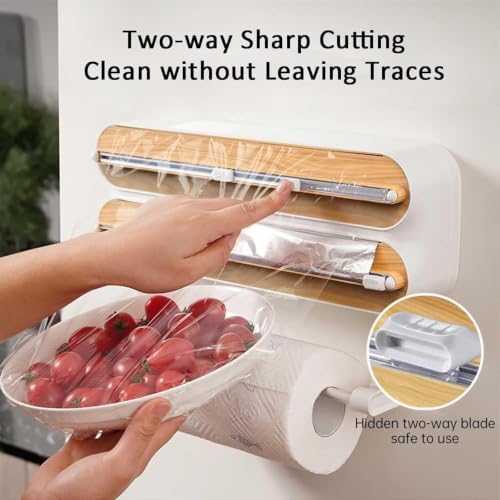 Magnetic Foil and Plastic Wrap Organizer, Magnetic Aluminum Foil Dispenser - Image 4