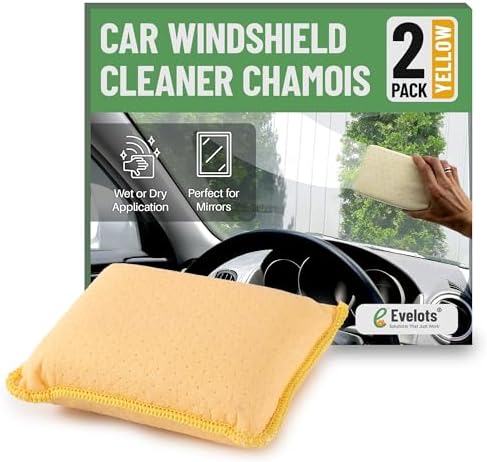 Evelots Car Windshield Cleaner, Defogging Chamois Sponges by Evelots
