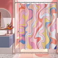 AmazerBath Shower Curtain, Abstract Pink Cloth Shower Curtain Sets by AmazerBath