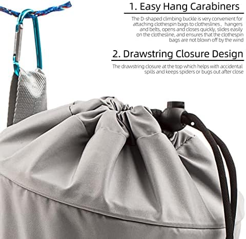 Mesh Clothespin Bag Holder Outside, Ventilation and Moisture Resistance - Image 3