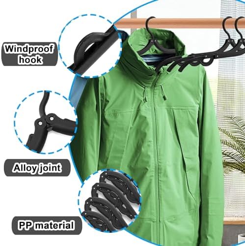 24 PCS Travel Hangers, Portable Travel Folding Clothes Hangers - Image 4