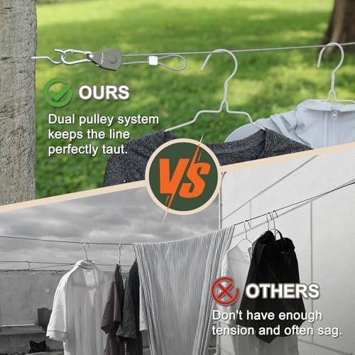 Vigorport Outdoor Retractable Clothesline, Portable Travel Clothes Line - Image 5