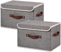 2PCS Storage Bins Boxes with Lids Decorative Fabric Baskets by Unknown