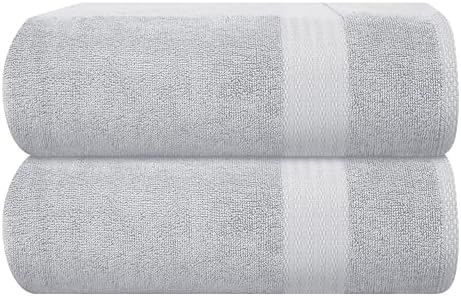 GLAMBURG Premium Cotton Oversized 2 Pack Bath Sheet 35x70-100% Pure Cotton by GLAMBURG