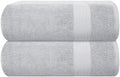 GLAMBURG Premium Cotton Oversized 2 Pack Bath Sheet 35x70-100% Pure Cotton by GLAMBURG