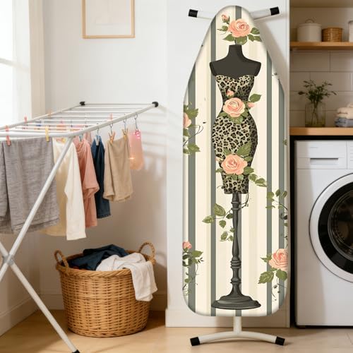 Nuxovilar Leopard Dress Cotton Ironing Board Cover 15x54 Fabric - Image 2