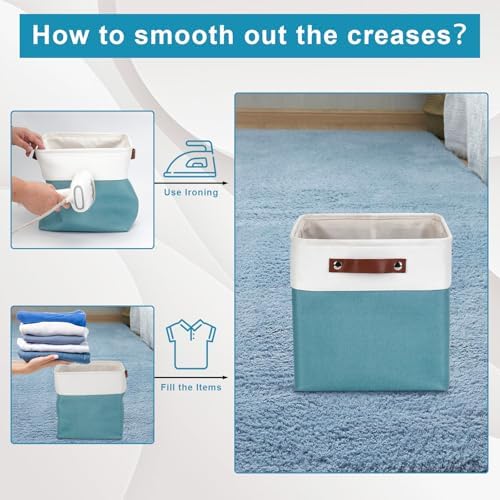 Bagnizer Collapsible Fabric Storage Cubes 11x11 Cube Storage Bins, 4 Pack - Image 4