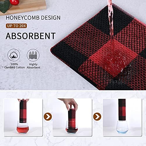 Mordimy 8 Pack Kitchen Towels and Dishcloths Set - Image 3