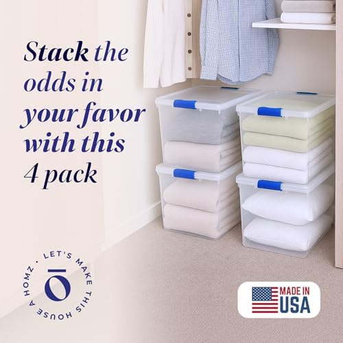 HOMZ Clear Plastic Storage Bins - Image 2