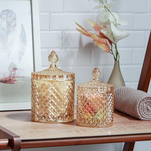 2 Pack Glass Qtip Holder, Apothecary Jars - Image 5