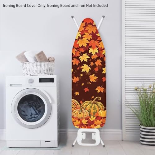 Flashideas Orange Thanksgiving Maple Leaves Ironing Board Cover and Pad 15x54 - Image 3