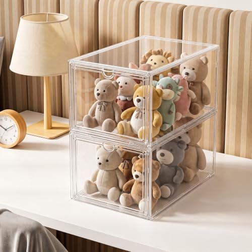 XL Shoe Boxes Clear Plastic Stackable, Extra Large Acylic Display Case - Image 6