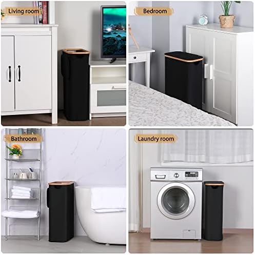 IEGrow Laundry Hamper with Lid, 65L Laundry Basket with Mesh Bags - Image 6