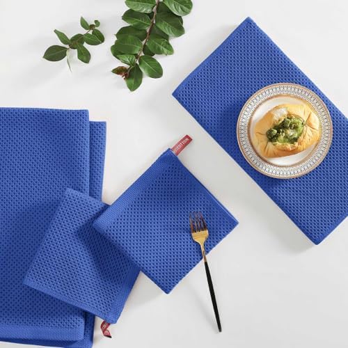Homaxy 10 Pack 100% Cotton Kitchen Towels and Dishcloths Set - Image 6