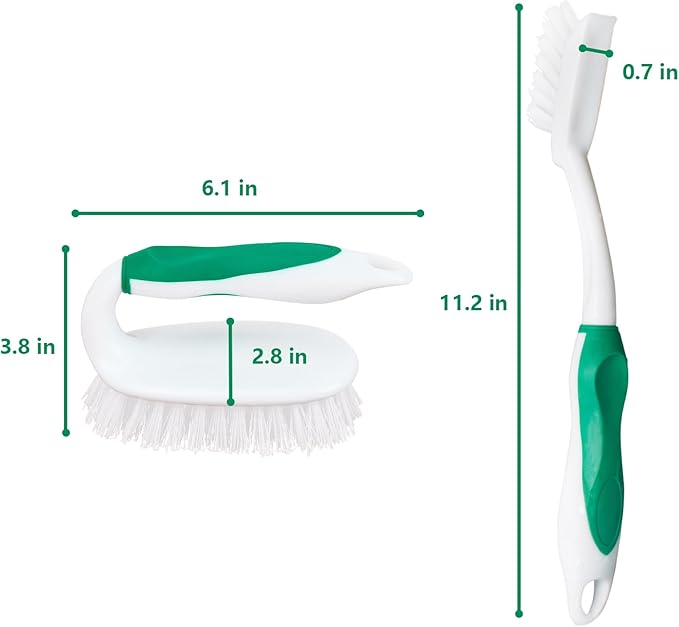 Scrub Brush Set, 4 Pack Deep Cleaning Brush Kit, 2 Tile & Grout Brush - Image 6