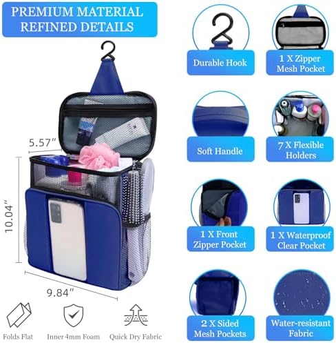 Dorm Room Essentials for College Students Girls Boys Guys, Shower Caddy - Image 3