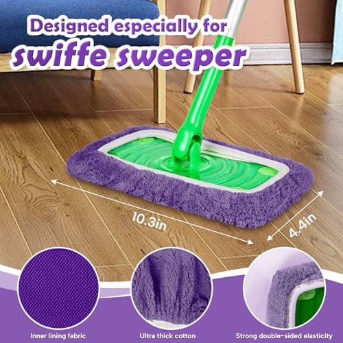 AmaVins 5 Pack Reusable Microfiber Mop Pads Compatible - Image 3