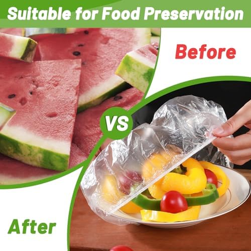 300Pcs Reusable Elastic Food Bowl Storage Covers, Sublaga Bowl Covers, Dish - Image 6