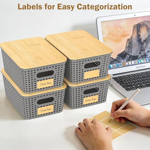 Stackable Storage Baskets: 8 Pack Plastic Baskets Bins - Image 5