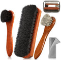 4Pcs Shoe Shine Kit, Horsehair Brush by Unknown