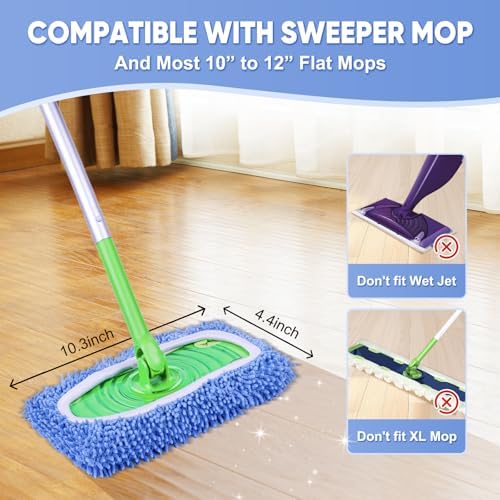 6-Pack Reusable Microfiber Mop Pads Compatible - Image 2
