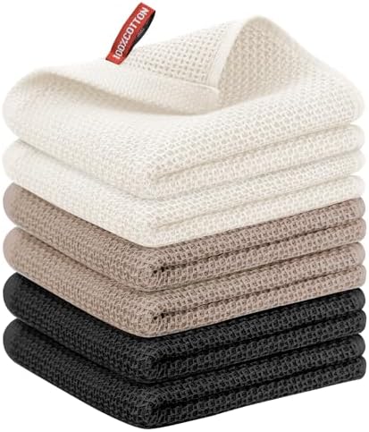 Nialnant 6 Pack Kitchen Hand Towels, 100% Cotton Dish Towels by Nialnant