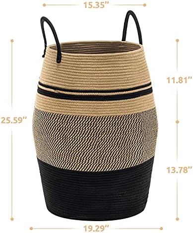 Large Laundry Basket Hamper Woven Blanket Basket Clothes Hamper - Image 2