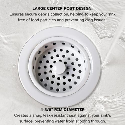 Westbrass A214-50 3-1/2" Post Style Large Kitchen Sink Basket Strainer - Image 7