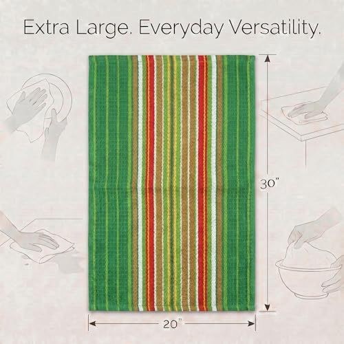 Urban Villa Kitchen Towel Cotton Dish Towel 20”x30” Leaf Green - Image 3
