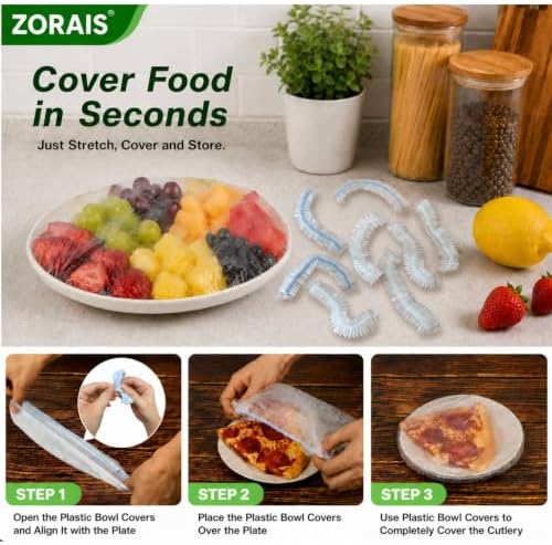 200PCS Plastic Bowl Covers, 2 Sizes Bowl Covers - Image 4