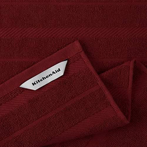 KitchenAid Albany Kitchen Towel 4-Pack Set, Smoked Paprika Red/White - Image 3