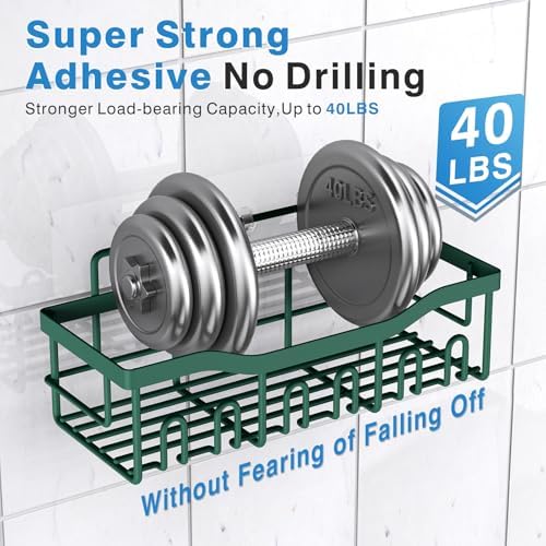 EUDELE Shower Caddy 2 Pack, Adhesive Shower Organizer - Image 4