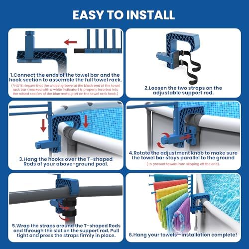 Aquajoyer Poolside Pool Towel Rack Outdoor - Image 6