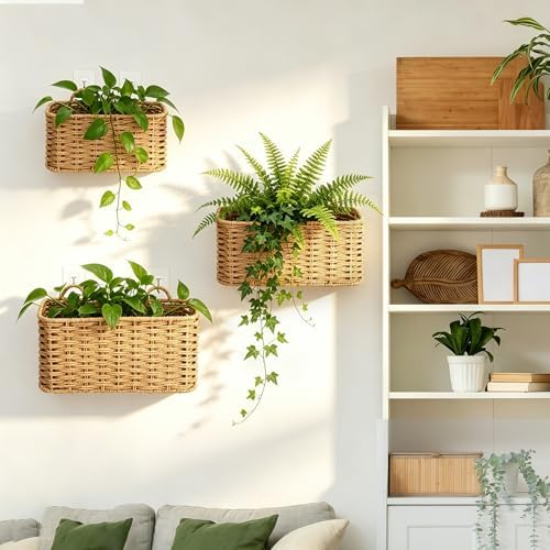 3 Piece Boho Wall Hanging Baskets - Image 7