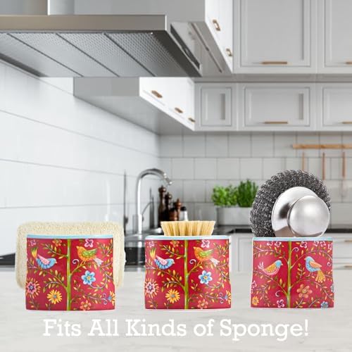 Bico Red Spring Bird Ceramic Kitchen Sponge Holder - Image 7