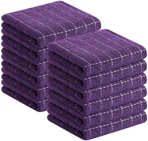 Homaxy 100% Cotton Terry Kitchen Towels, 12 Pack by Homaxy