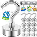 12 Pack Magnetic Hooks for Cruise Cabins 30lbs Heavy Duty Magnet by MUKFIRM