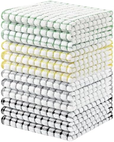Homaxy 12 Pack Terry Kitchen Dish Cloths by Homaxy