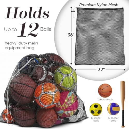 Mesh Equipment Bag, Adjustable, Cord Closure - Image 2