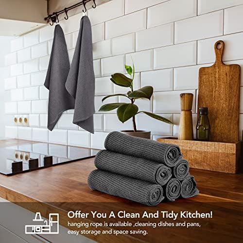 PY HOME & SPORTS 8 Pack Cotton Waffle Weave Kitchen Towels 17 x 25, Super - Image 5